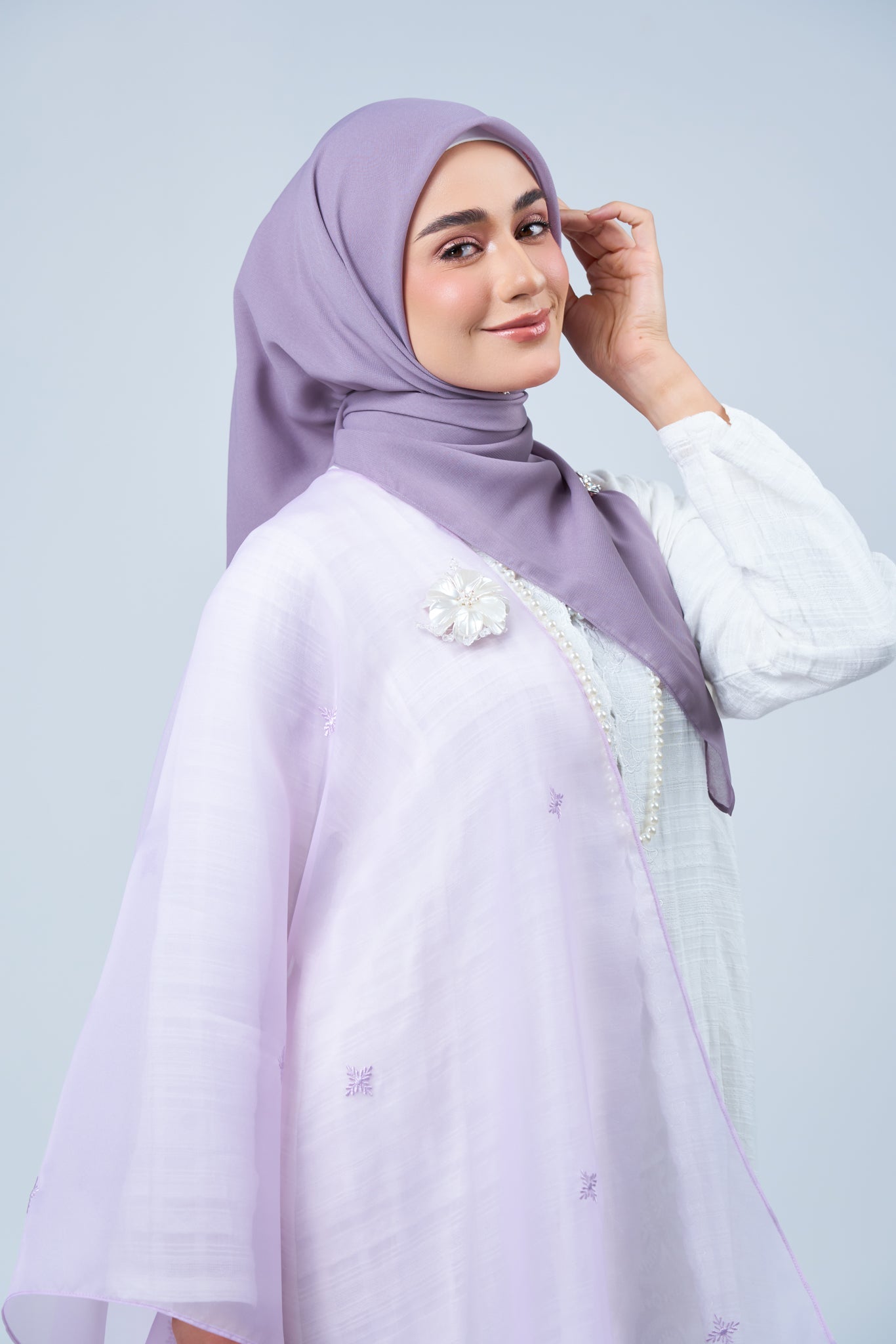 2IN1 Rhea Raya Set in Melur [Heather Purple]