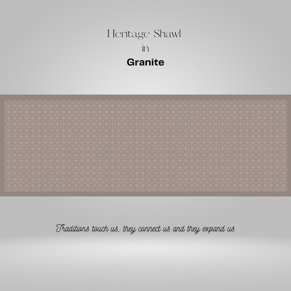 Heritage Shawl in Granite