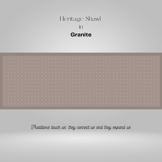 Heritage Shawl in Granite