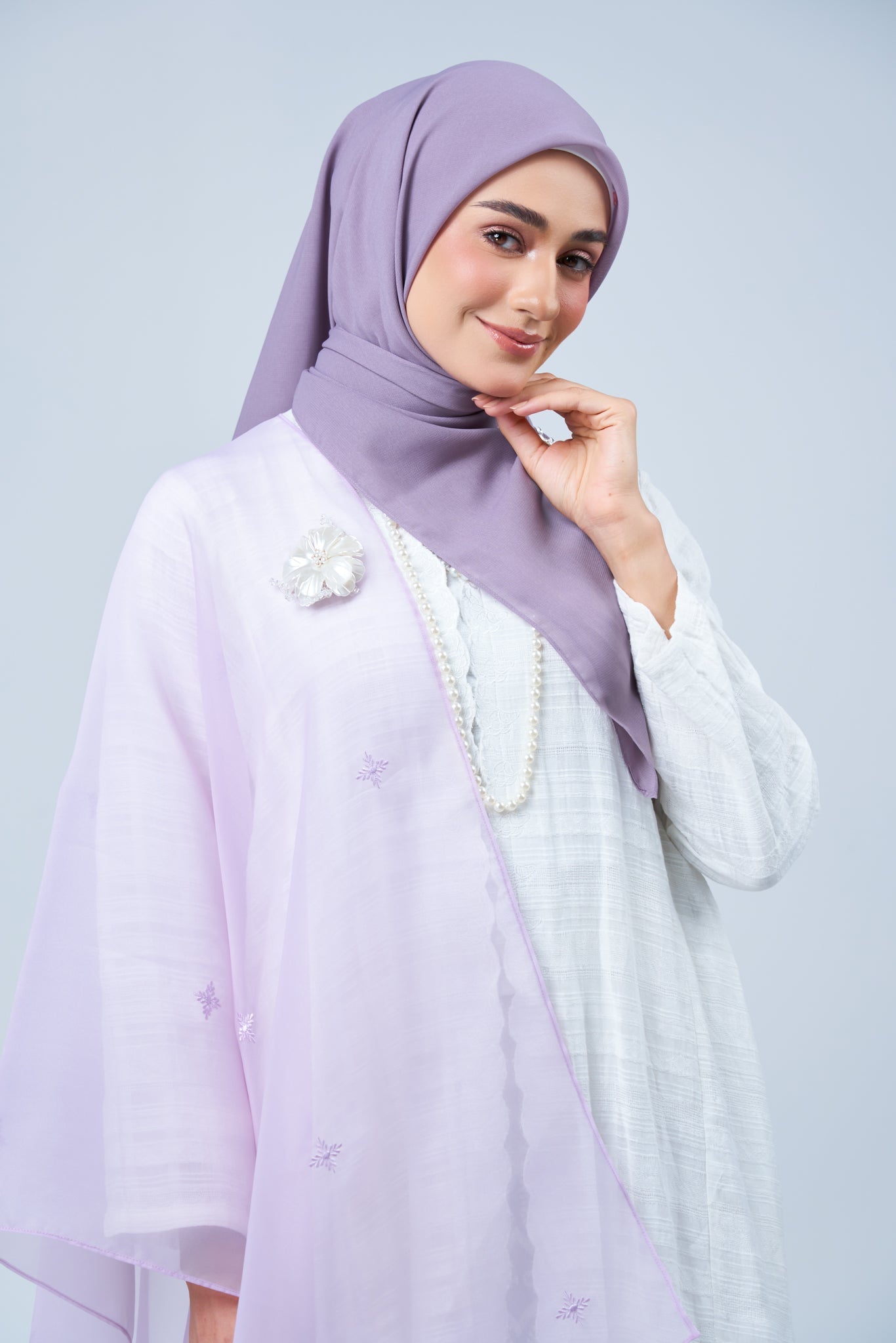 2IN1 Rhea Raya Set in Melur [Heather Purple]