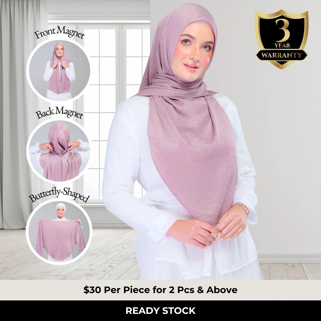 Instant Tag n' Go Butterfly | Textured Silk in Deep Rose – Hyraa SG