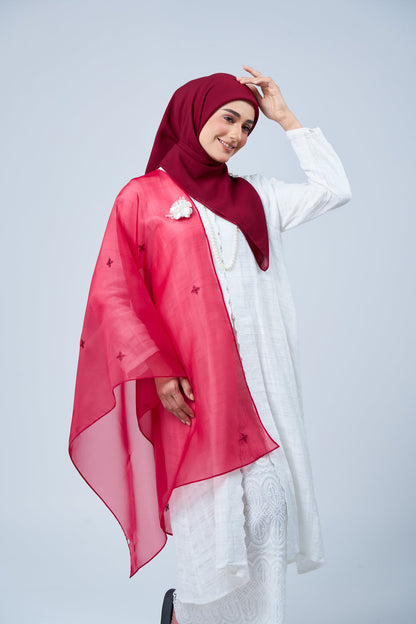 2IN1 Rhea Raya Set in Mawar [Maroon]