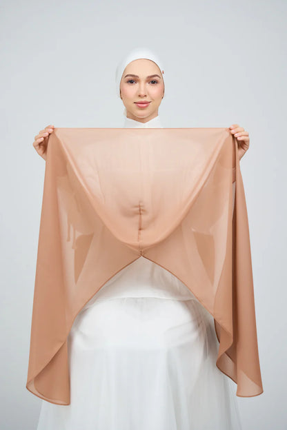 [★New] HoodX Curve [Pearl Chiffon] in Ash Brown