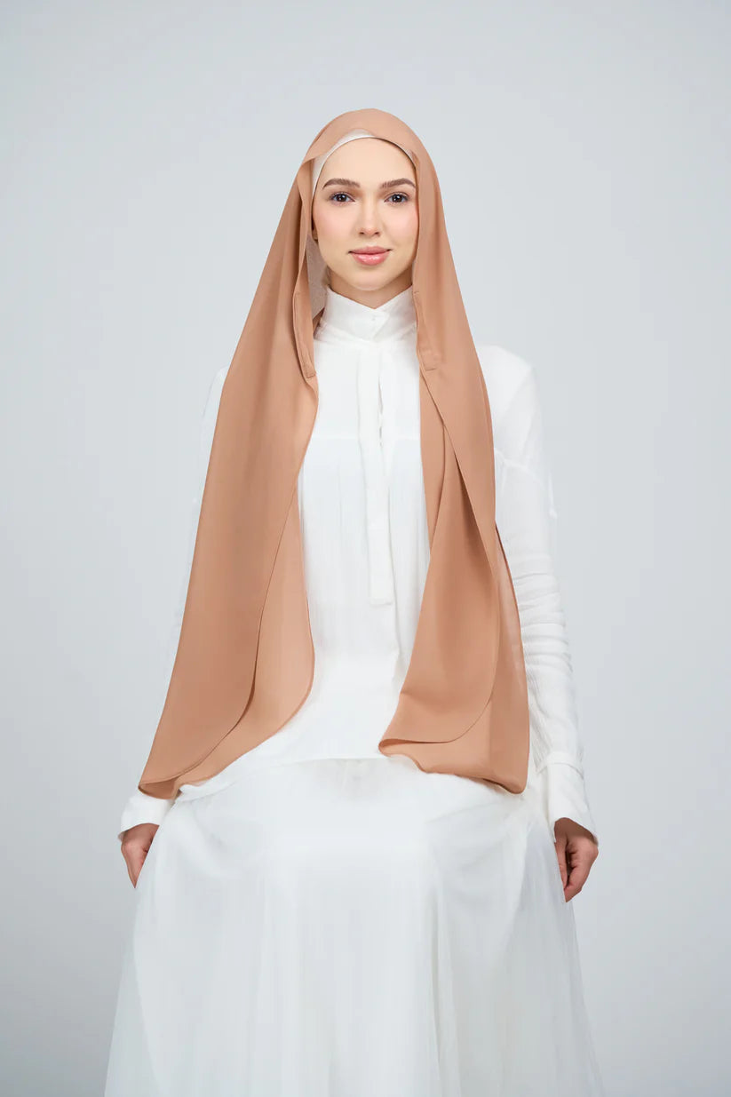 [★New] HoodX Curve [Pearl Chiffon] in Ash Brown