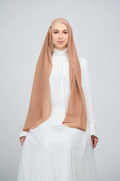 [★New] HoodX Curve [Pearl Chiffon] in Ash Brown