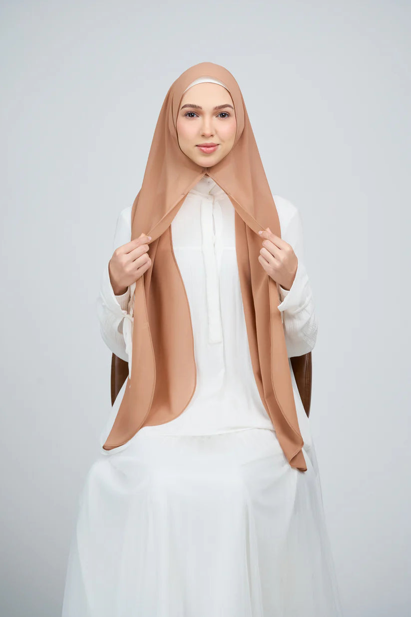 [★New] HoodX Curve [Pearl Chiffon] in Ash Brown