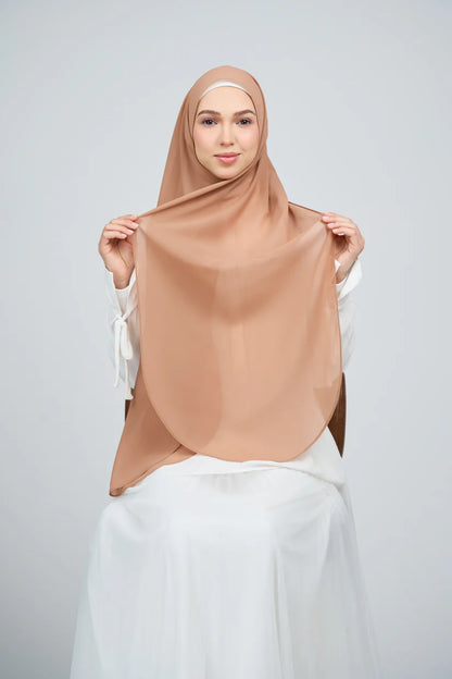 [★New] HoodX Curve [Pearl Chiffon] in Ash Brown