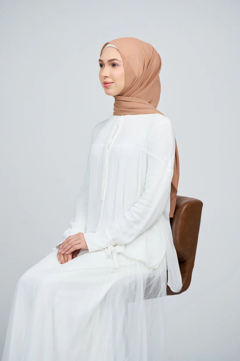 [★New] HoodX Curve [Pearl Chiffon] in Ash Brown