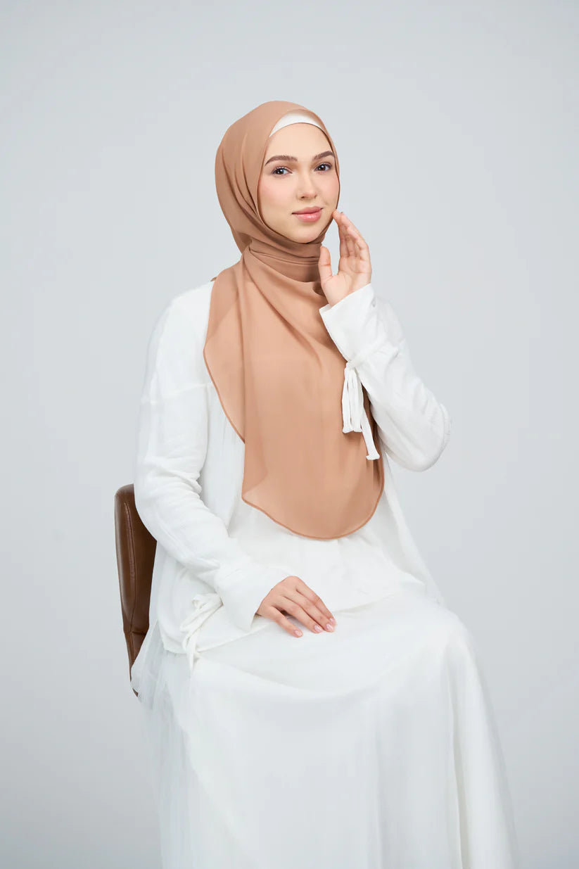 [★New] HoodX Curve [Pearl Chiffon] in Ash Brown