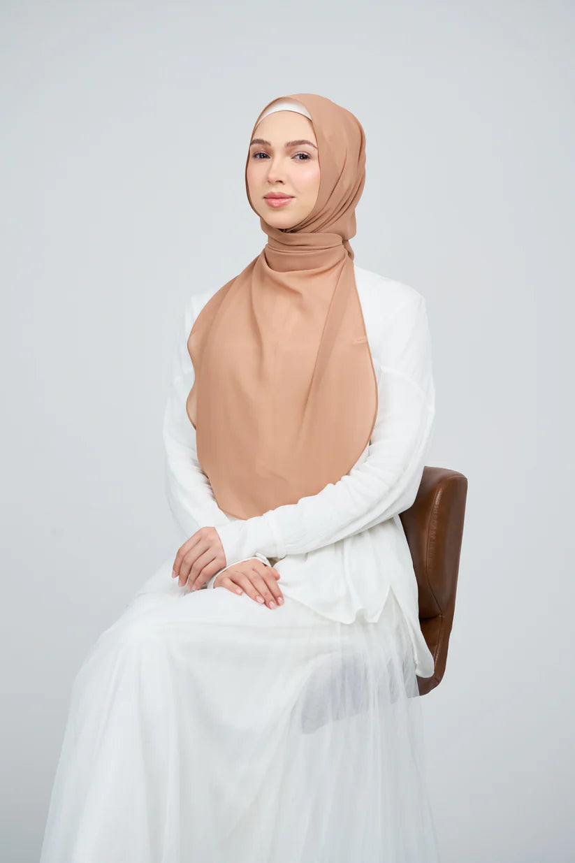 [★New] HoodX Curve [Pearl Chiffon] in Ash Brown