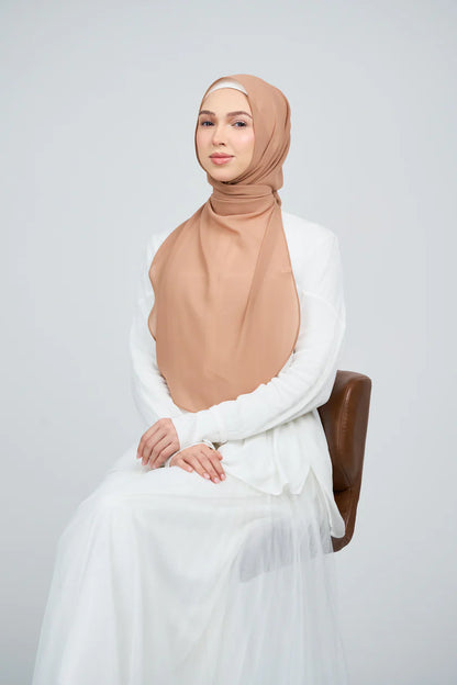 [★New] HoodX Curve [Pearl Chiffon] in Ash Brown