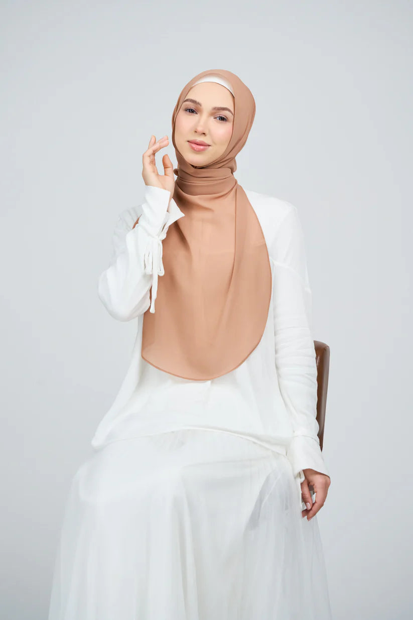 [★New] HoodX Curve [Pearl Chiffon] in Ash Brown