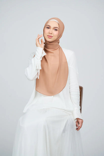 [★New] HoodX Curve [Pearl Chiffon] in Ash Brown