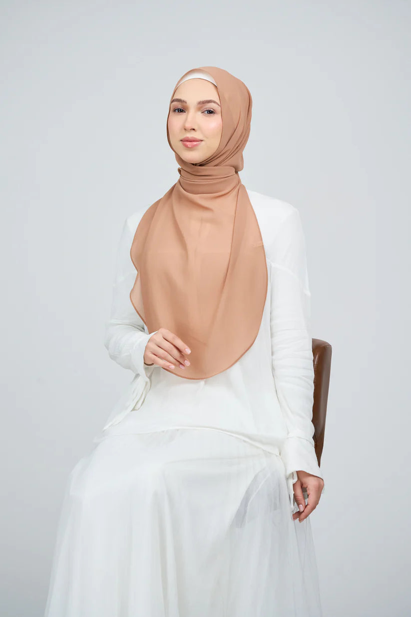 [★New] HoodX Curve [Pearl Chiffon] in Ash Brown