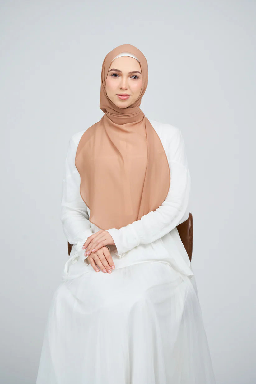 [★New] HoodX Curve [Pearl Chiffon] in Ash Brown