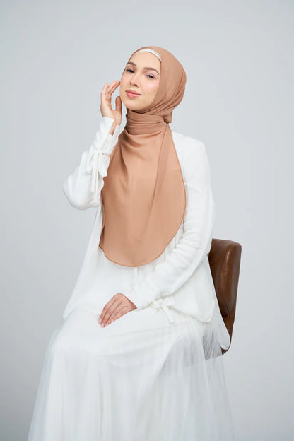 [★New] HoodX Curve [Pearl Chiffon] in Ash Brown
