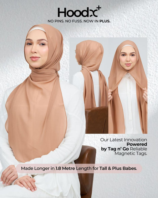 [★New] HoodX Curve [Pearl Chiffon] in Ash Brown