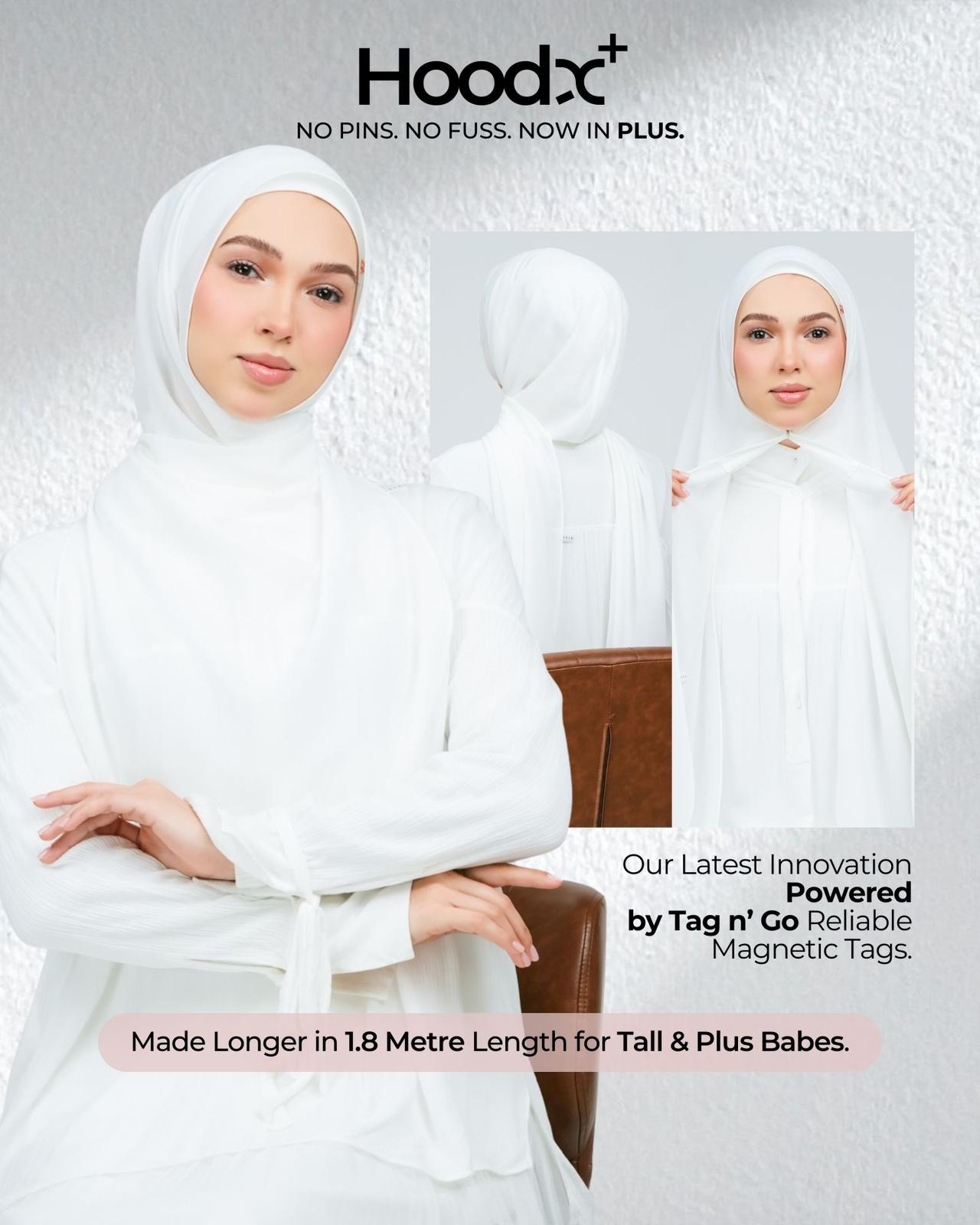 [★New] HoodX Curve [Pearl Chiffon] in Bridal White