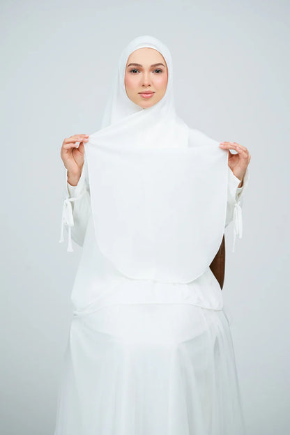 [★New] HoodX Curve [Pearl Chiffon] in Bridal White