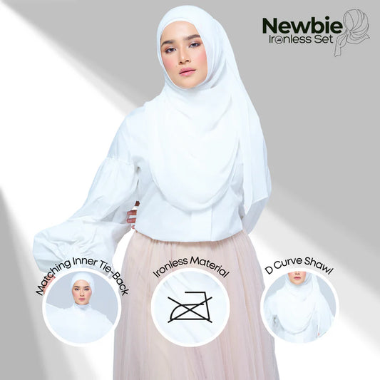 Newbie Ironless Set in Bridal White