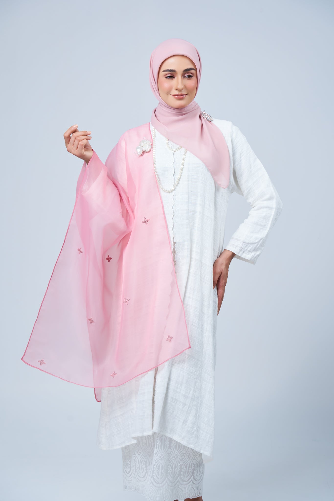 2IN1 Rhea Raya Set in Seroja [Dusty Pink]