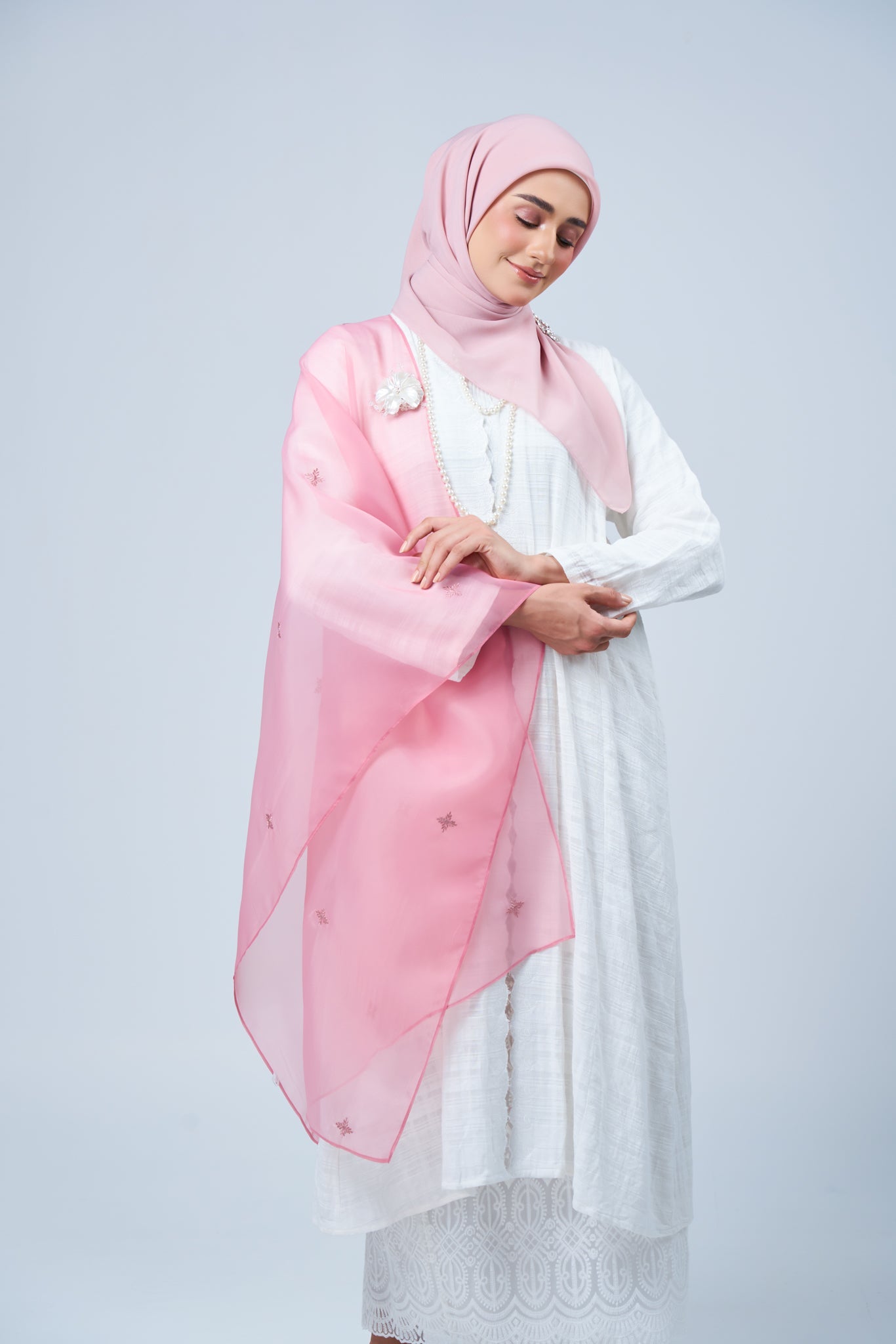 2IN1 Rhea Raya Set in Seroja [Dusty Pink]