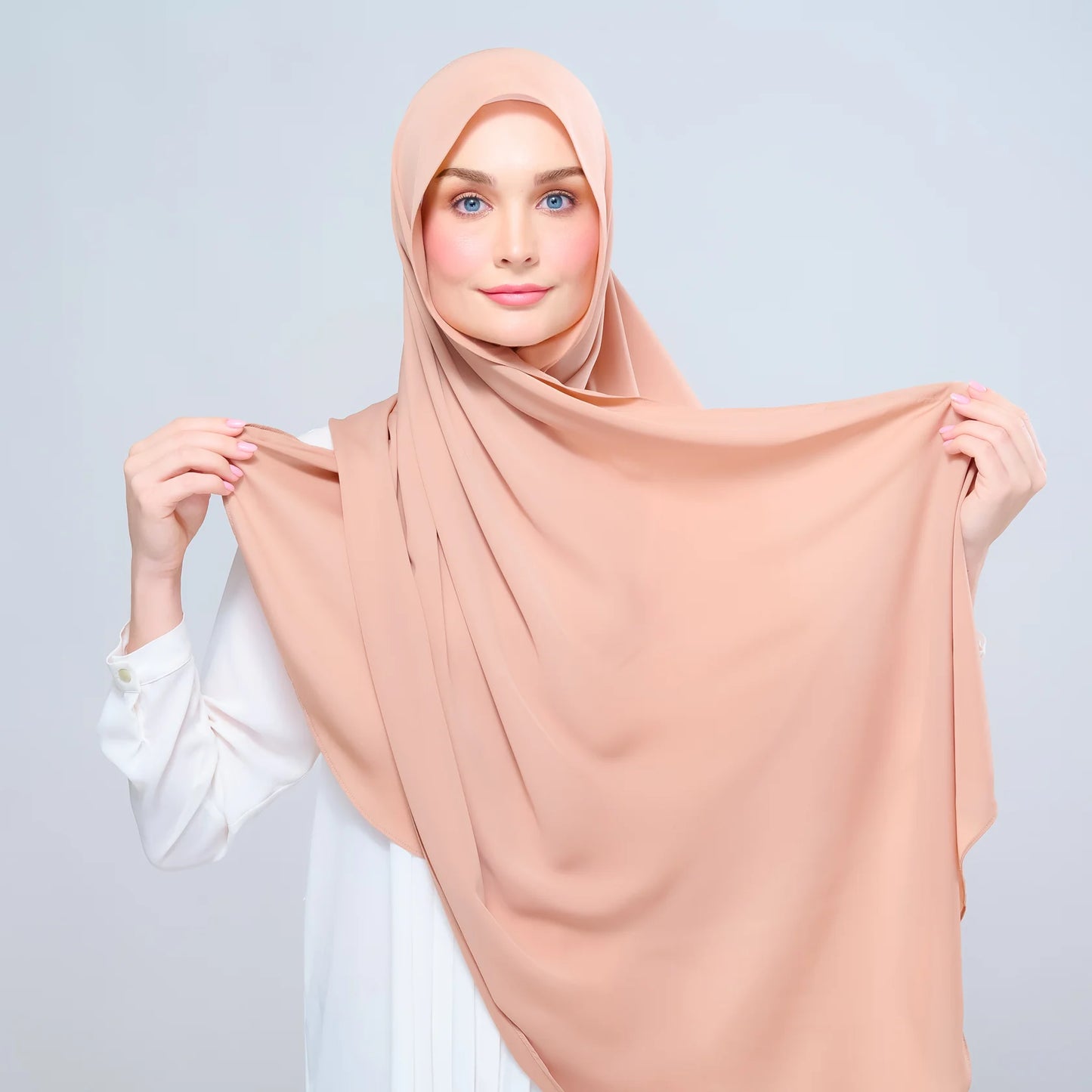 Instant Tag n' Go Shawl | Chiffon Silk in Nutmeg