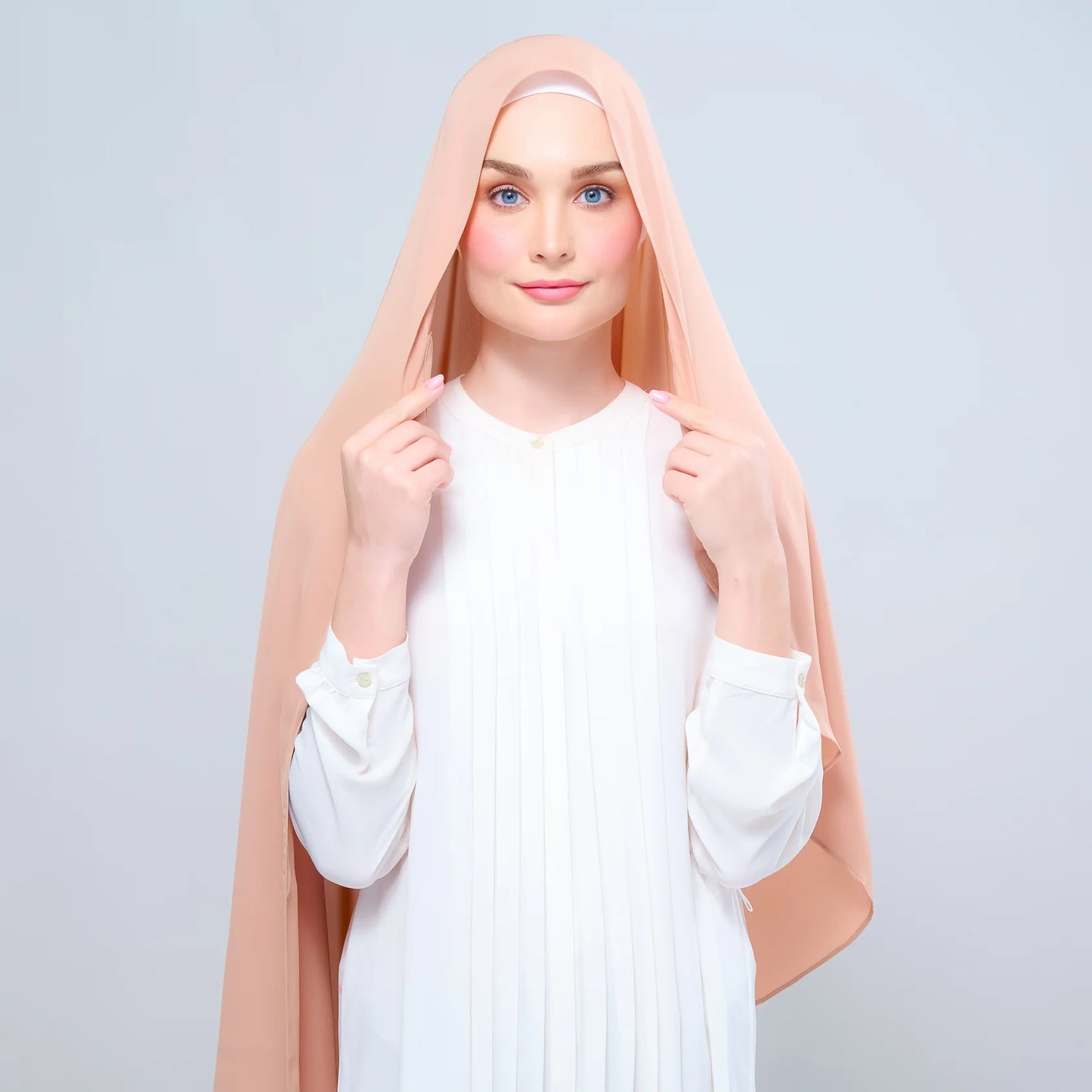 Instant Tag n' Go Shawl | Chiffon Silk in Nutmeg