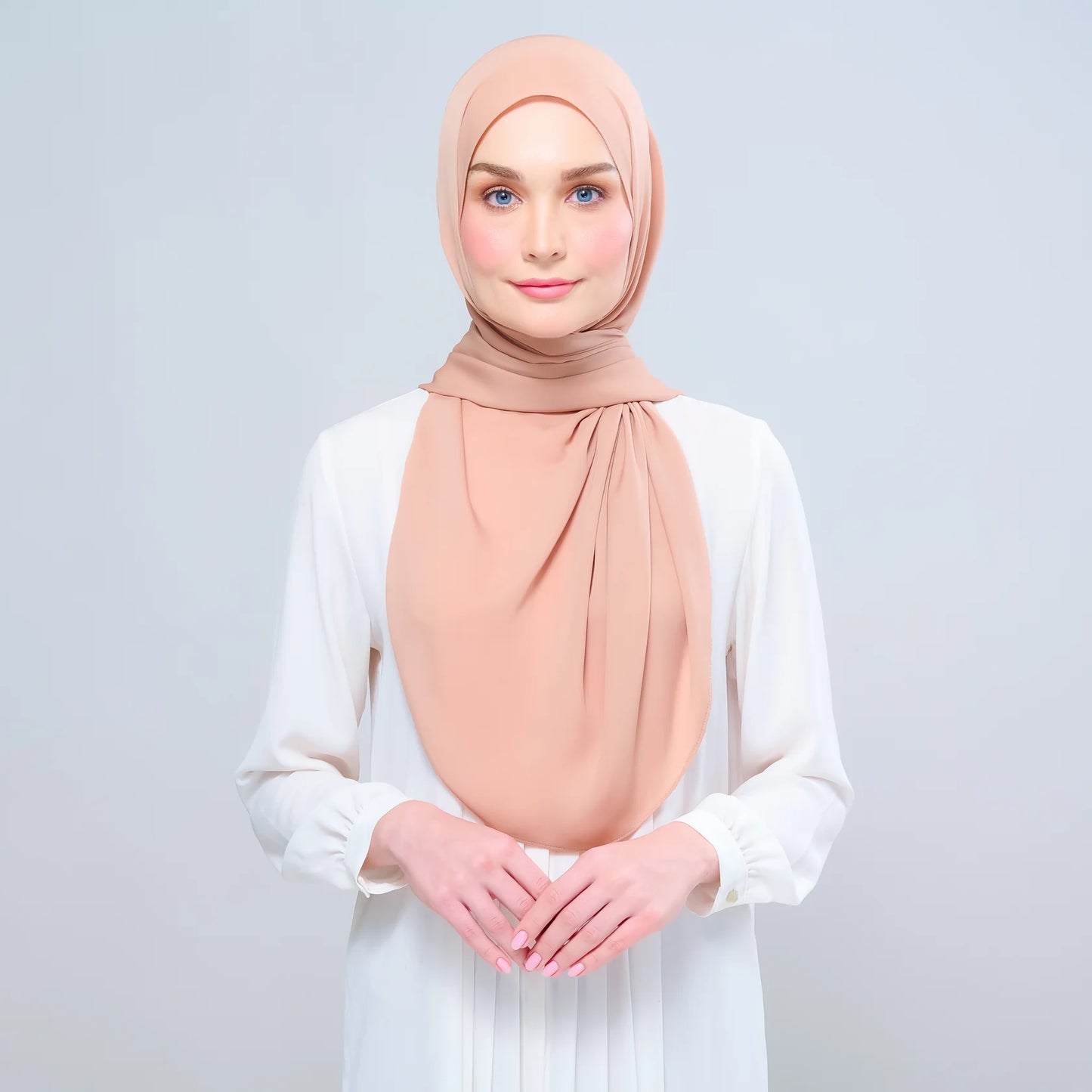 Instant Tag n' Go Shawl | Chiffon Silk in Nutmeg