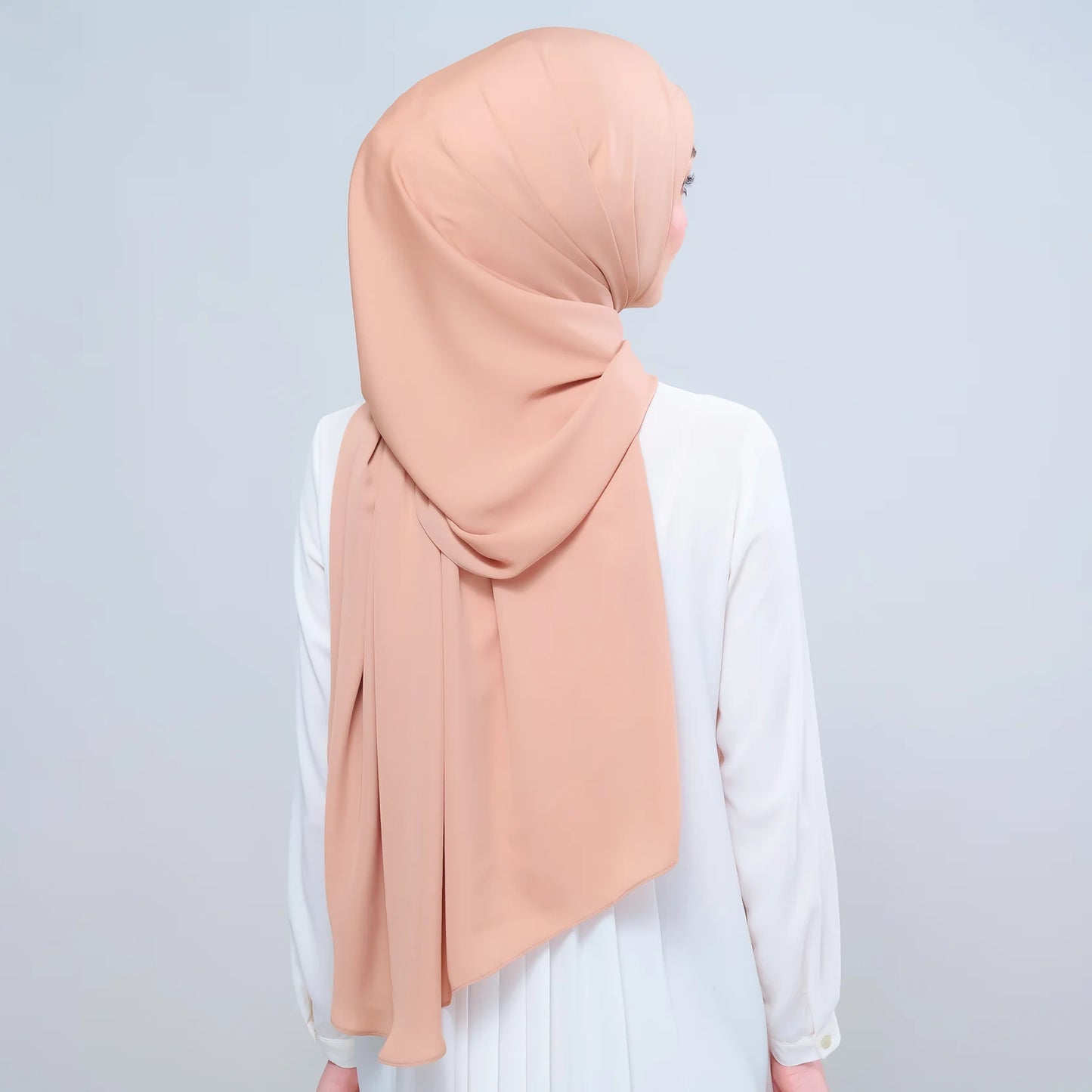 Instant Tag n' Go Shawl | Chiffon Silk in Nutmeg