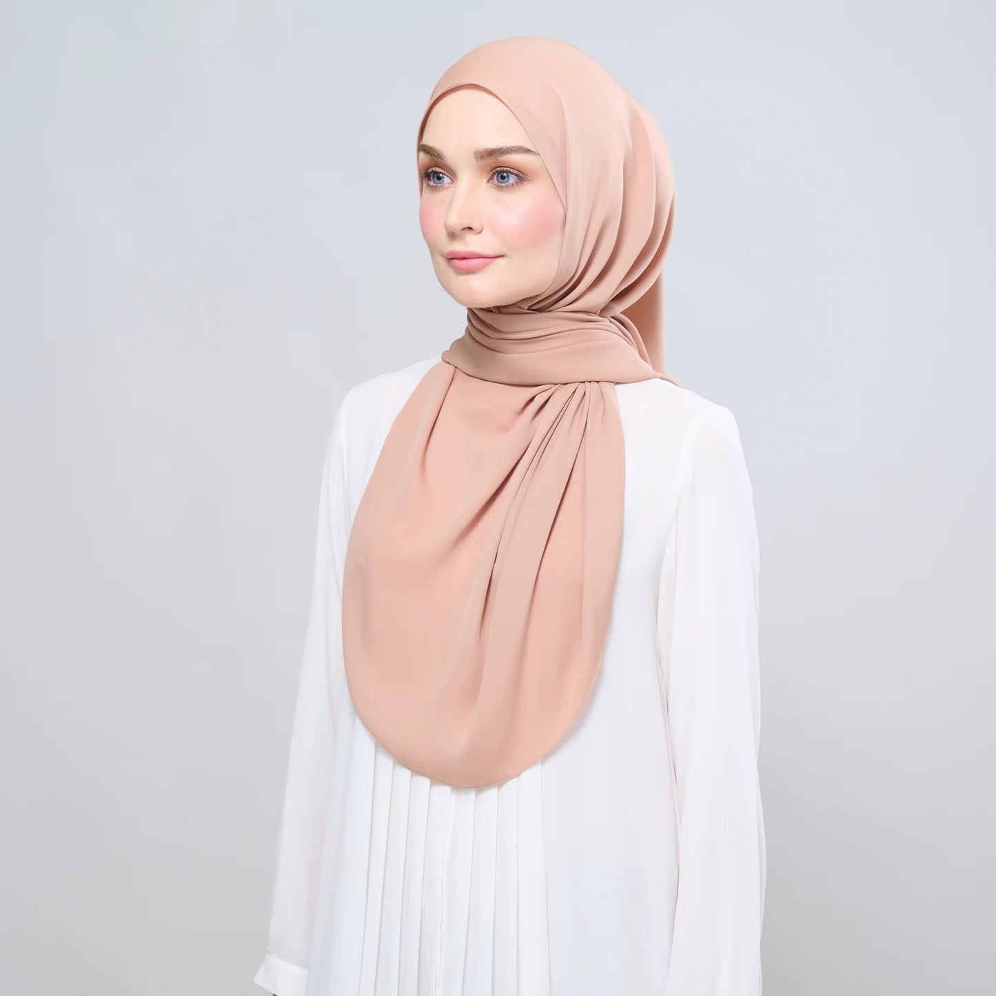 Instant Tag n' Go Shawl | Chiffon Silk in Nutmeg