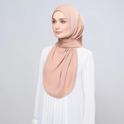 Instant Tag n' Go Shawl | Chiffon Silk in Nutmeg