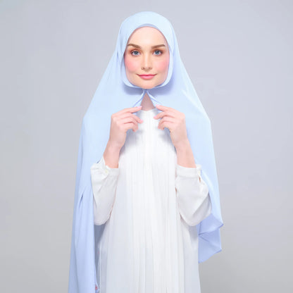 Instant Tag n' Go Shawl | Chiffon Silk in Powder Blue