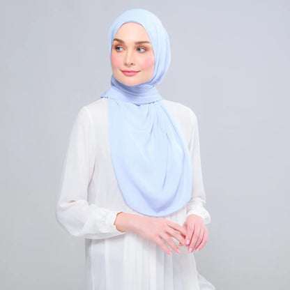 Instant Tag n' Go Shawl | Chiffon Silk in Powder Blue
