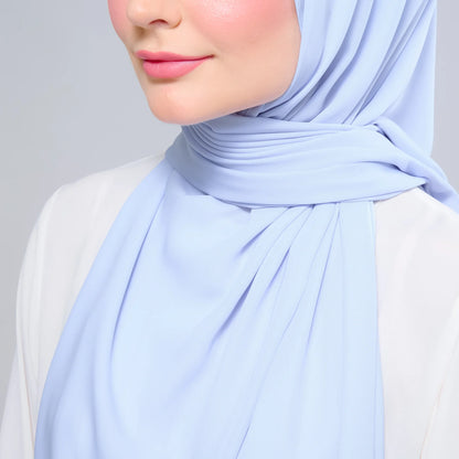Instant Tag n' Go Shawl | Chiffon Silk in Powder Blue