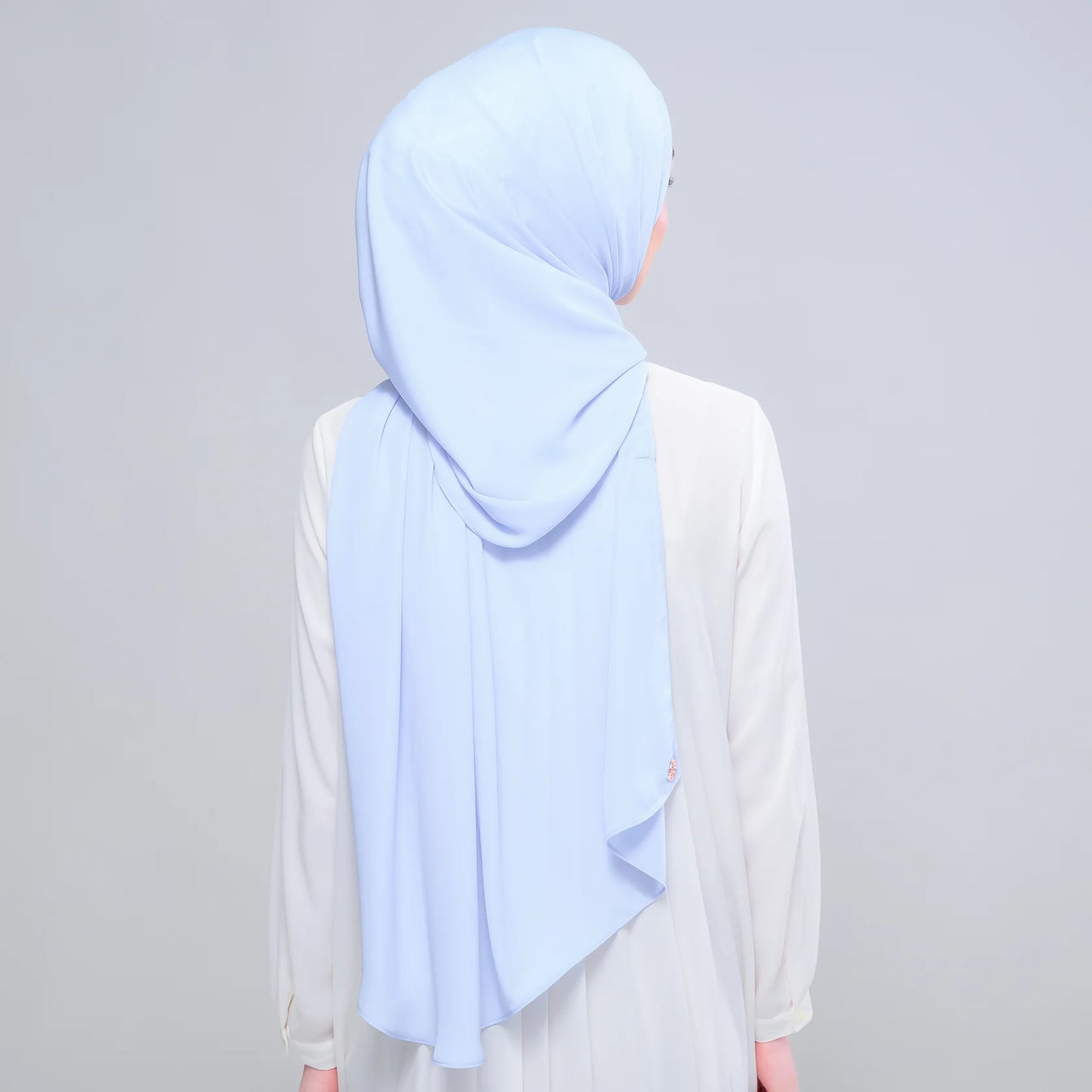 Instant Tag n' Go Shawl | Chiffon Silk in Powder Blue