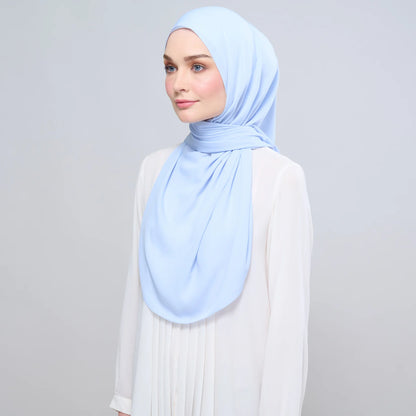 Instant Tag n' Go Shawl | Chiffon Silk in Powder Blue