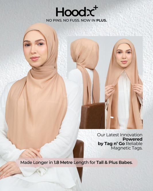 [★New] HoodX Curve [Pearl Chiffon] in Camel