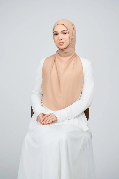 [★New] HoodX Curve [Pearl Chiffon] in Camel