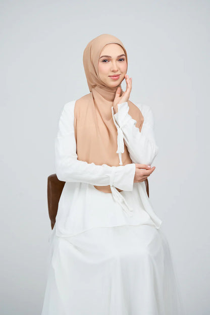 [★New] HoodX Curve [Pearl Chiffon] in Camel