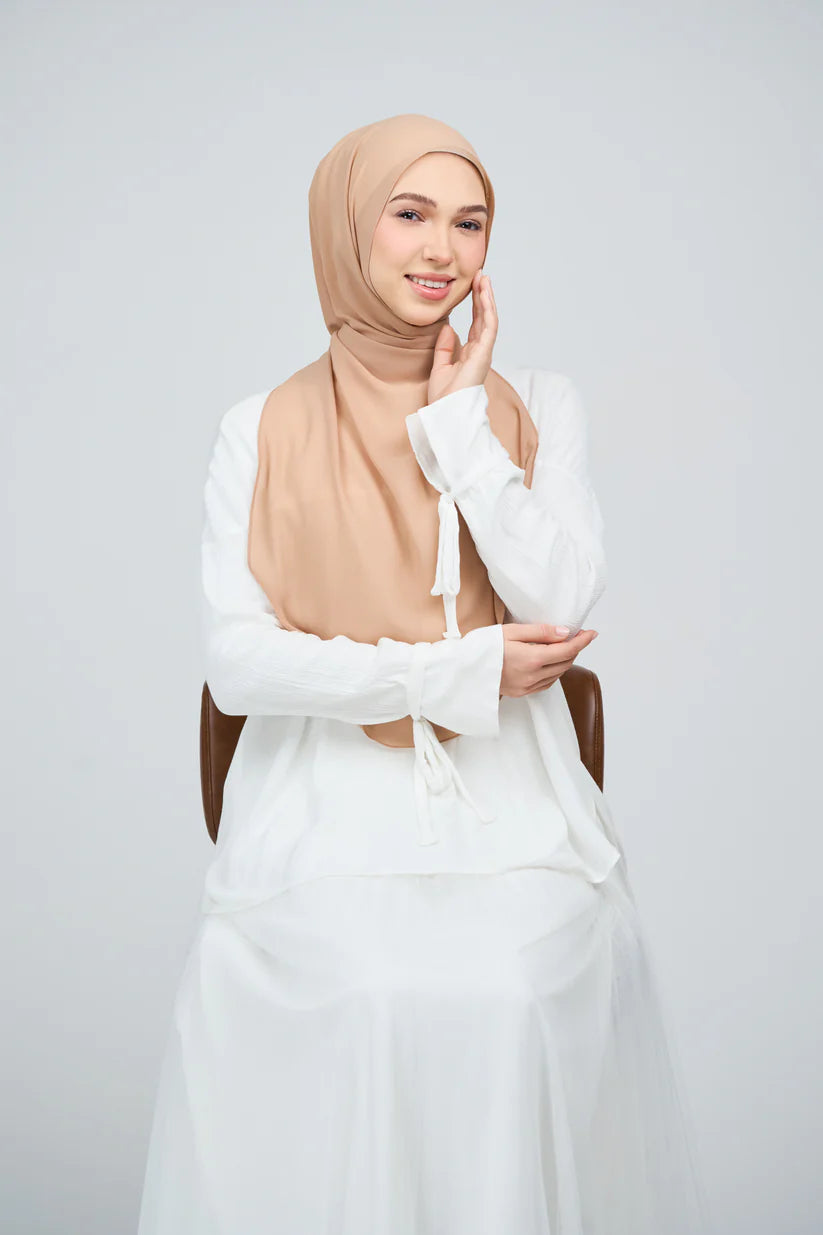 [★New] HoodX Curve [Pearl Chiffon] in Camel