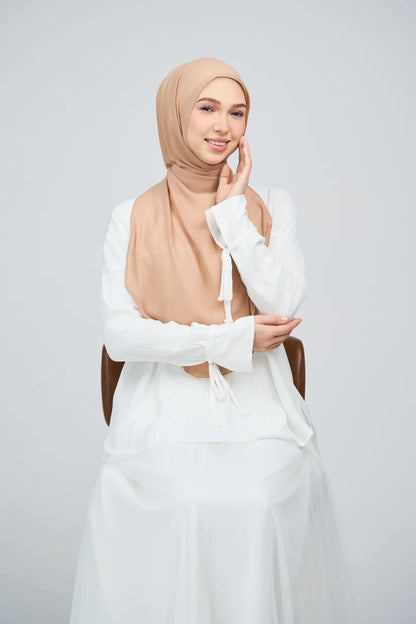 [★New] HoodX Curve [Pearl Chiffon] in Camel