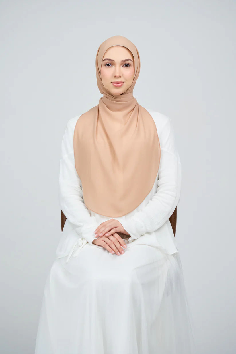 [★New] HoodX Curve [Pearl Chiffon] in Camel