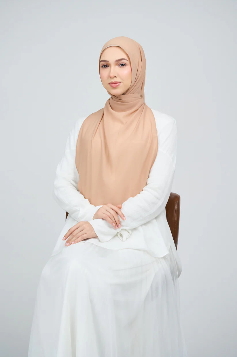 [★New] HoodX Curve [Pearl Chiffon] in Camel