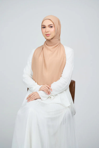 [★New] HoodX Curve [Pearl Chiffon] in Camel