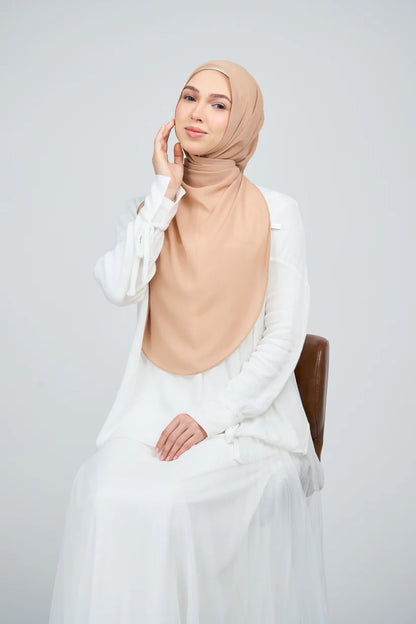 [★New] HoodX Curve [Pearl Chiffon] in Camel