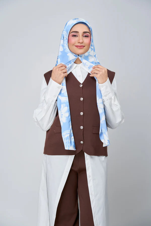 [★New] HoodX Luxe Printed Set in Celeste