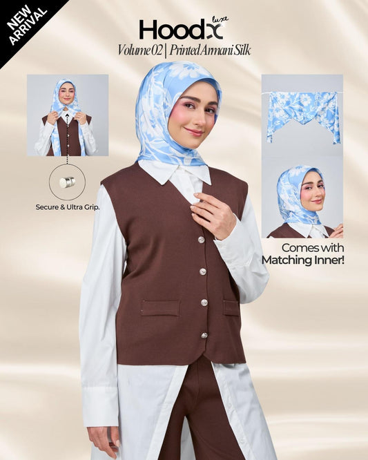 [★New] HoodX Luxe Printed Set in Celeste