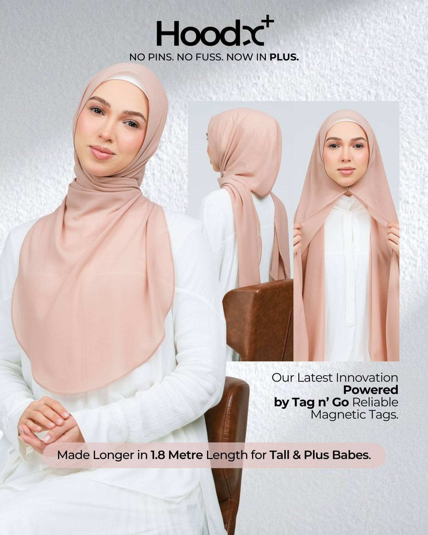 [★New] HoodX Curve [Pearl Chiffon] in Chai