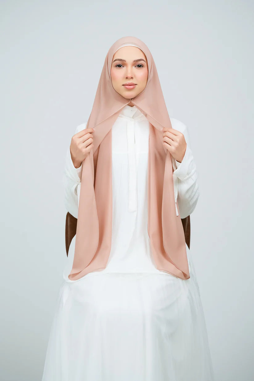 [★New] HoodX Curve [Pearl Chiffon] in Chai